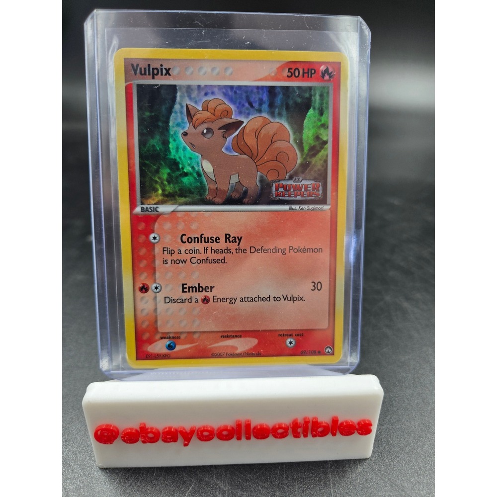 Pokemon Vulpix 69/108 EX Power Keepers Reverse Holo Stamped 2007 Card
